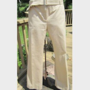 Size 12 BALLY COTTON khaki PANTS with BELT - EXTREMELY RARE AND UNUSUAL FIND!!